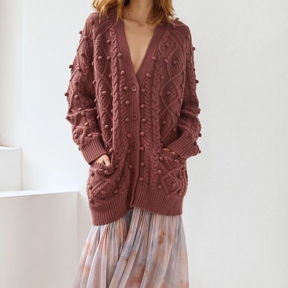 Aritzia Pink Alps Cardigan - Picture 2 of 9